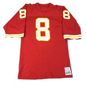 Vintage Kansas City Chiefs Red Sandknit #8 Football Jersey Size Medium USA